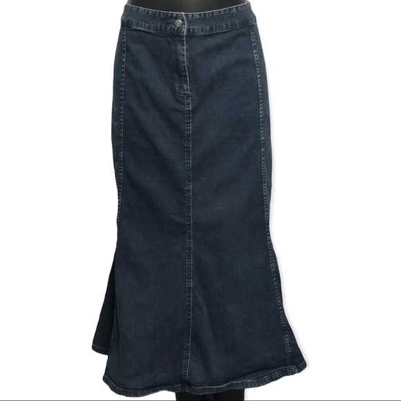 Charter Club Skirts Long Denim Skirt Charter Club Womans 6w Dark